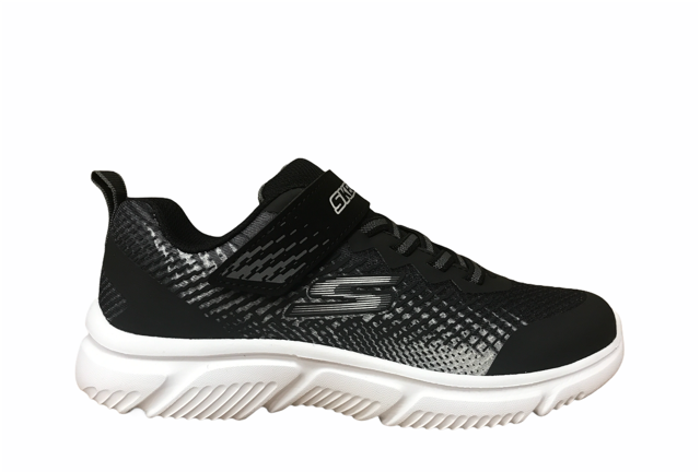 Skechers scarpa da corsa da bambino Go Run 650 Norvo 405035L/BKSL nero argento