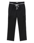 Vans women's Cargo trousers with drawstring waist Shoe Lace VN0A4BF3BLK1 black