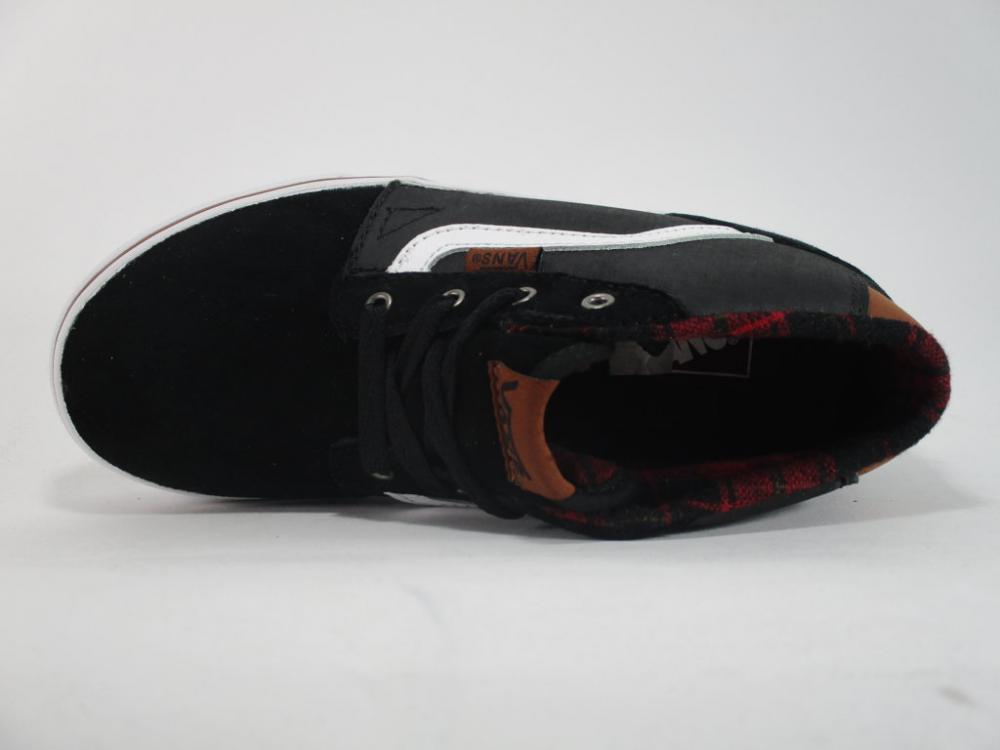 Vans Chapman Mid nere da junior, modello VN0A2XSSK75 in pelle scamosciata con suola in gomma - alto