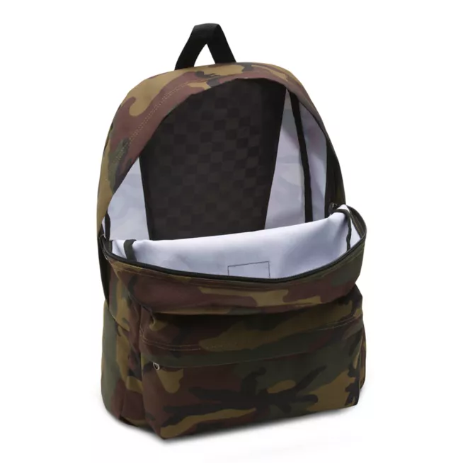 Zaino Vans OLD SKOOL IIII BACKPACK classic camo - vista laterale con tasca portabottiglia