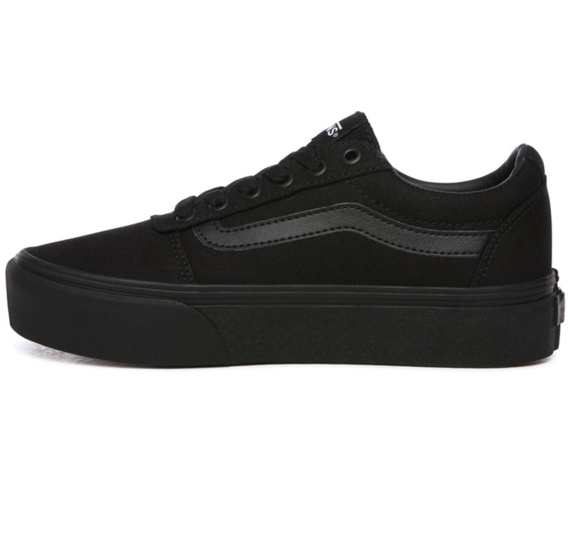 Vans scarpa sneakers con zeppa da donna in canvas Ward VN0A3TLC1861 nero