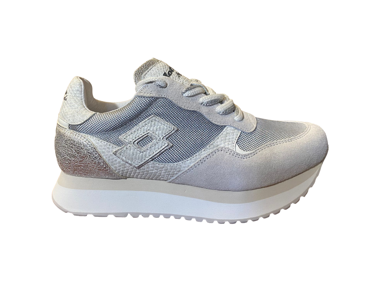 Lotto Leggenda Sneakers da donna Wedge II Shiny W 219595 AKR grigio fungo-argento