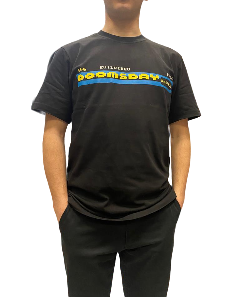 Doomsday Men&#39;s T-shirt with Teletex black print