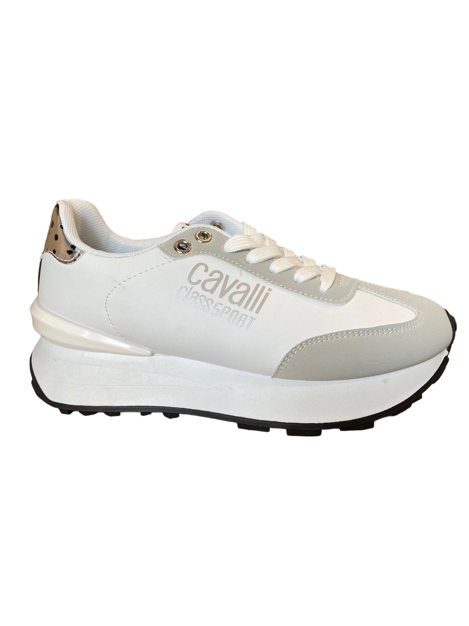 Cavalli Class Sport women&#39;s casual sneakers with wedge S00CW8638 100 white