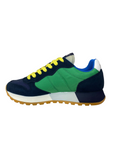 Sun68 sneakers da uomo Jaki Tricolors Z33112 0788 navy blue-verde prato