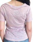 Bomboogie Women's V-neck sweater TW7351TJLIT70 lilac