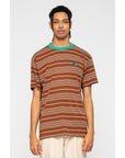 Santa Cruz Mini Hand Stripe Sepia striped short sleeve men's t-shirt