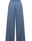 Bomboogie women's trousers Wide Leg Chambrey PW7861TCMCD2L denim light blue