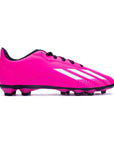 Adidas football boot for boys X Speedportal.4 FxG GZ2455 pink-white-black