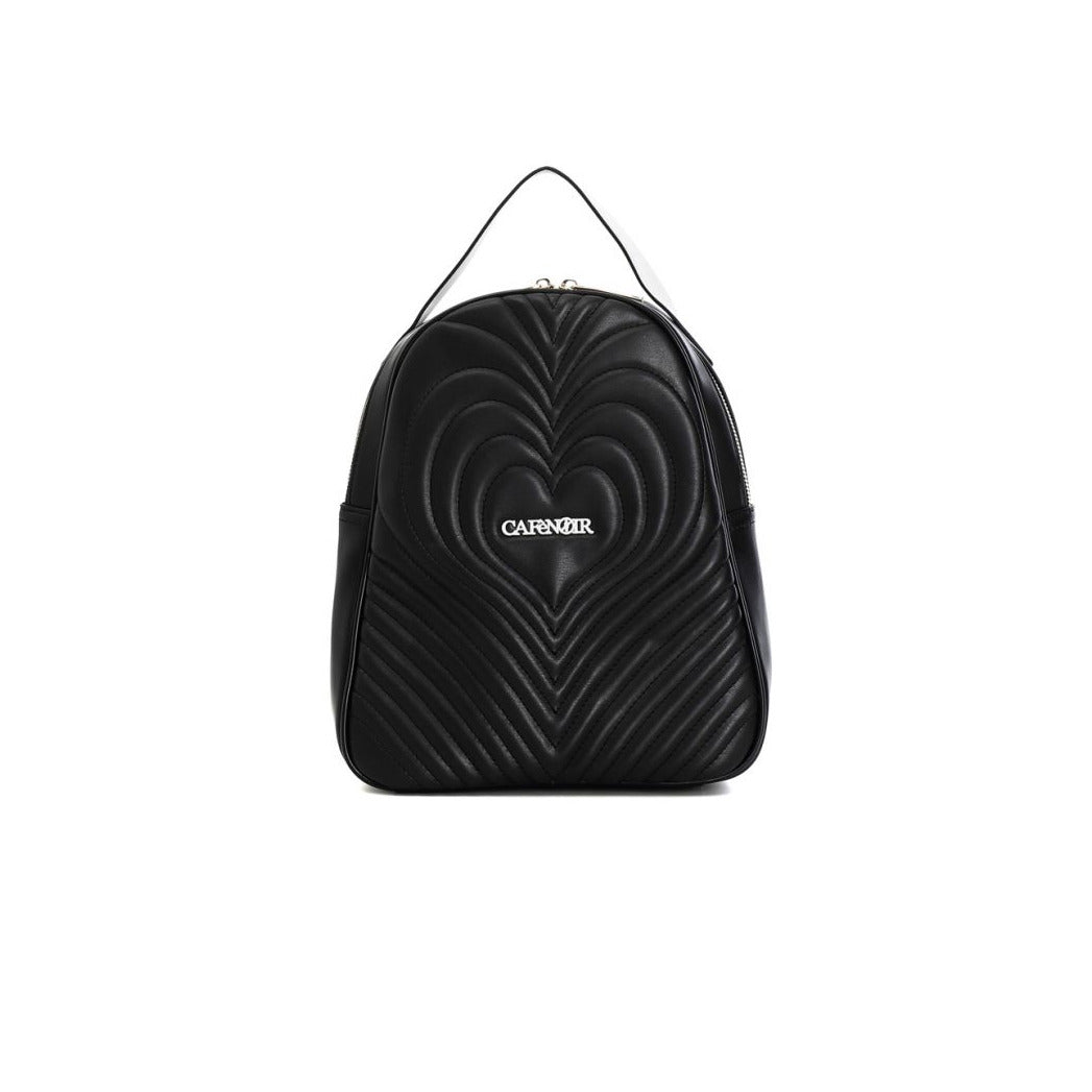 CafèNoir Women&#39;s backpack with Heart quilting C3IA0402N001TG3 black