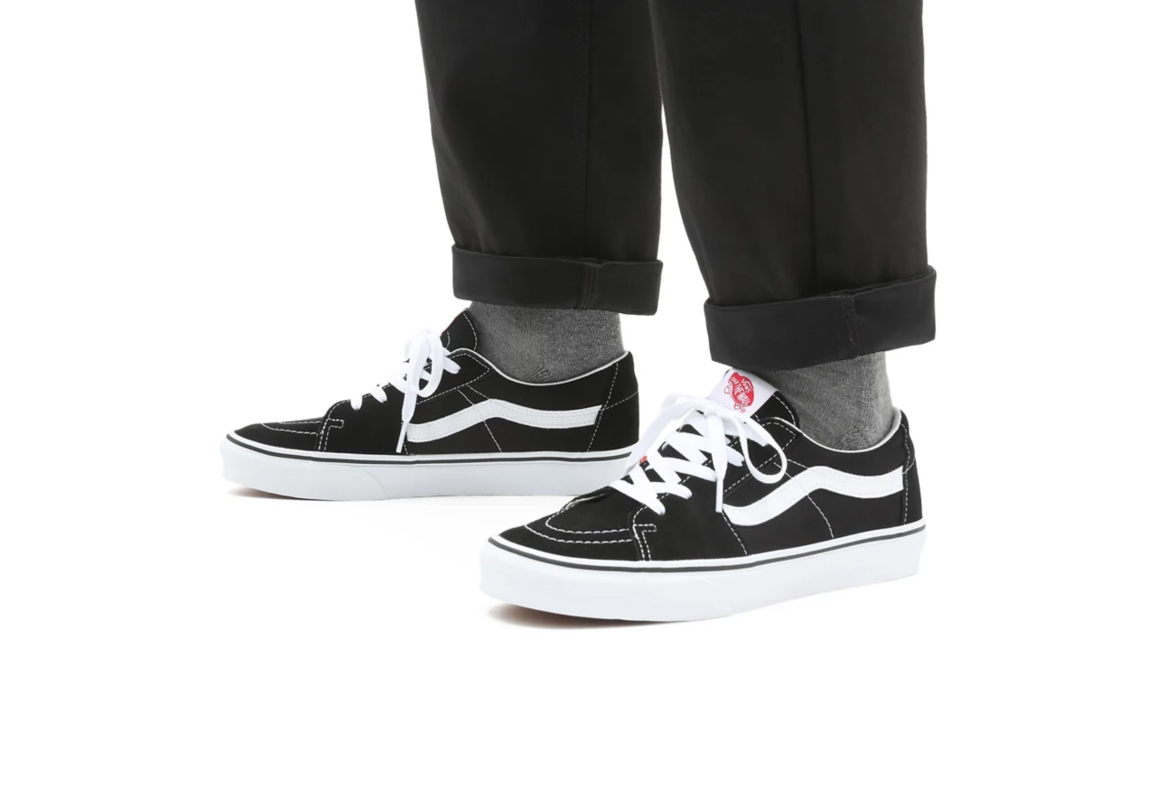 Vans scarpa sneakers bassa unisex Sk8-Low VN0A4UUK6BT1 nero-bianco