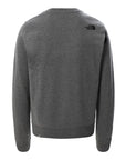 The North Face Men's Drew Peak Crew Embroidered Logo Crew Neck Sweatshirt NF0A4T1EDYY1 Grey-Black