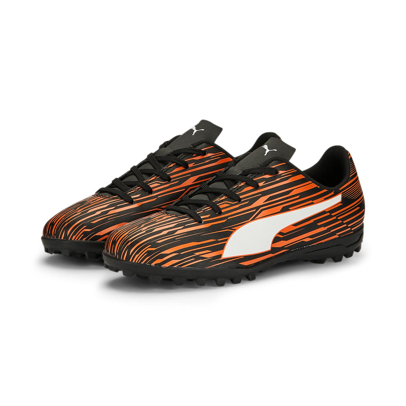 Puma Rapido III TT boy&#39;s soccer shoe 106579-09 black white red dragon