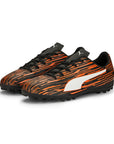 Puma Rapido III TT boy's soccer shoe 106579-09 black white red dragon