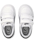 Puma children's sneakers shoe with tear Shuffle V 375690 02 white black gold