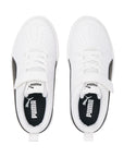 Puma Boys' sneakers with elastic lace and velcro Rickie AC 385836 03 white-black