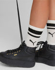 Puma scarpa sneakers da donna alta con zeppa Karmen Mid 385857 02 nero