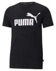 Puma ESS Logo boy's short sleeve t-shirt 586960 01 black