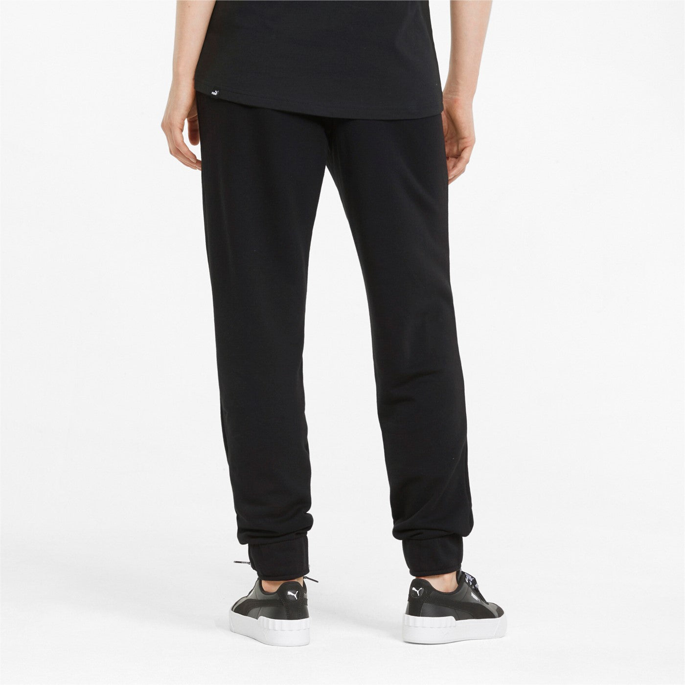 Puma women&#39;s sports trousers with cuff ESS+ Embroidery High-Waist Pants TR cl 847093-01 black
