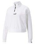 Puma women's sweatshirt with half buttoning Power Tape Crew 847124-02 white