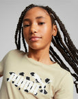 Puma Short sleeve t-shirt for girls and boys Ess Animal AOP 673516-88 granola