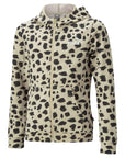Puma Girls' sweatshirt with hood and full zip Ess Animal AOP 673517-88 granola
