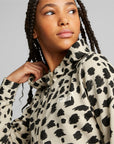Puma Girls' sweatshirt with hood and full zip Ess Animal AOP 673517-88 granola
