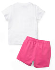 Puma Completino da infant Minicats Tee & Short 845839-52 White-Pearl Pink