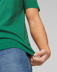 Puma men's short sleeve t-shirt ESS+ 2 large logo print 586759-37 green