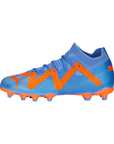 Puma Future Match FG/AG boys' football boot 107195-01 blue glimmer-white-ultra orange