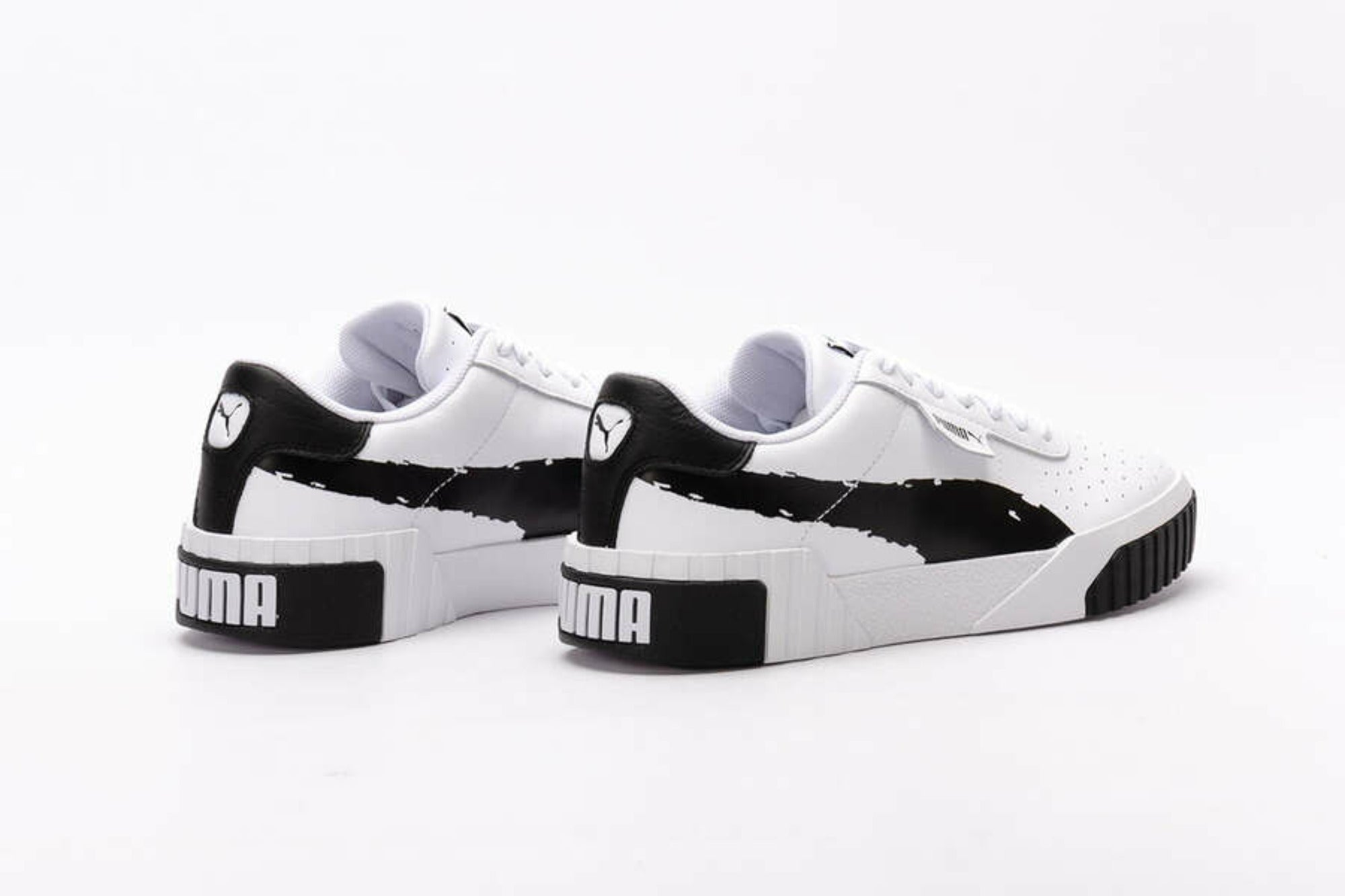Puma Cali Brushed women&#39;s sneakers shoe 373896 01 white black