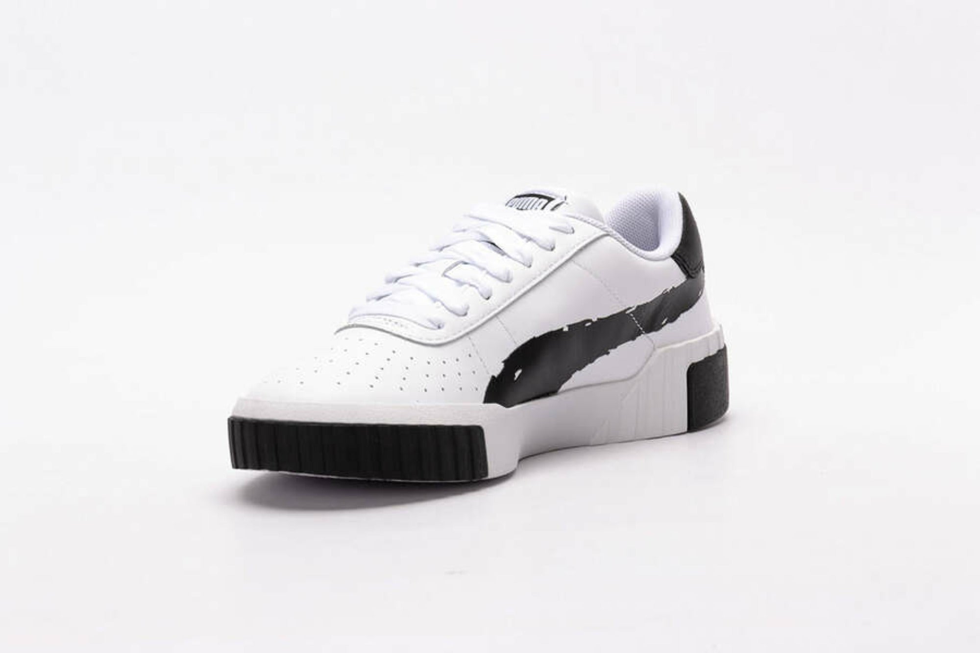 Puma Cali Brushed women&#39;s sneakers shoe 373896 01 white black