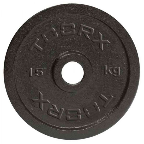 Toorx black cast iron disc 15Kg - 25mm diameter hole