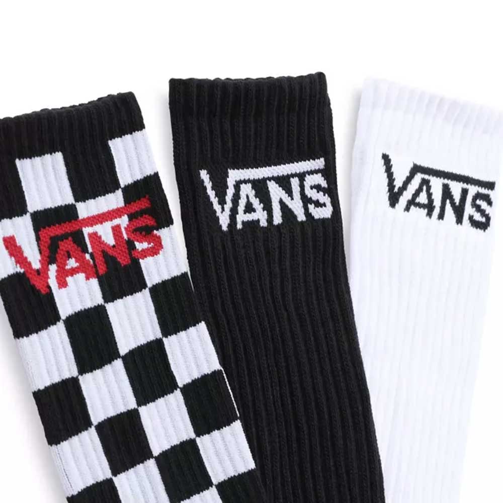 Vans 3 pairs of Classic Crew Socks VN000XRZ95Y1 black/checkerboard